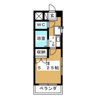 レジデンス草薙【1階】の間取り