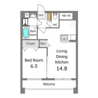 モア クレドール【8階】の間取り