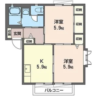 シュトラーセハイムB【2階】の間取り