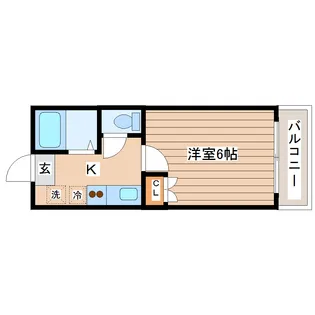 ゼルコバ上杉【4階】の間取り