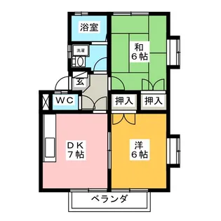 コーポツイン A【1階】の間取り