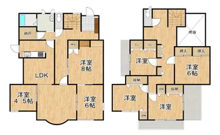 岡山県赤磐市桜が丘西3【一戸建】の間取り