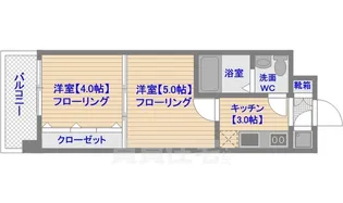 60 VーTOWER天神【21階】の間取り