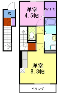 クレセント【2階】の間取り