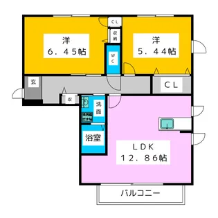シャーメゾンココア【2階】の間取り