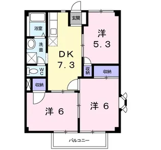 カームフォレスト【1階】の間取り