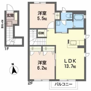 サニーサイドテラス将監【2階】の間取り