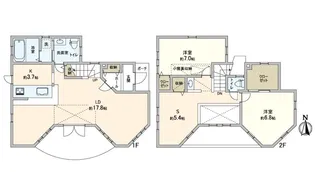 神奈川県茅ヶ崎市東海岸南6【一戸建】の間取り
