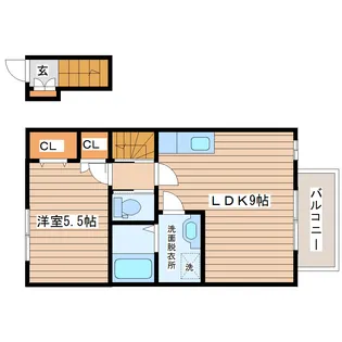 マノアーレ長町南【2階】の間取り