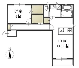 イーストヒルズ【1階】の間取り
