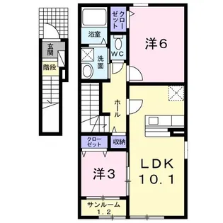 プリムローズ【2階】の間取り