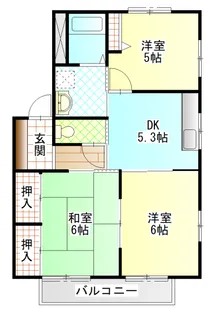 ハイツ丸久A【2階】の間取り