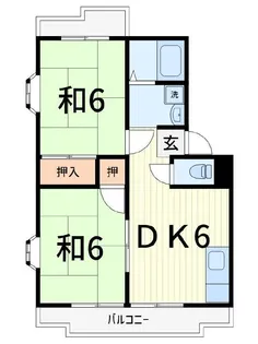 ターナハイムB棟【2階】の間取り