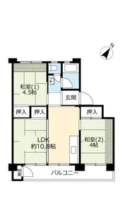 UR東豊中第二【4階】の間取り
