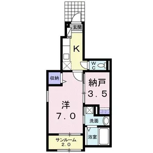 バーチェ志村【1階】の間取り