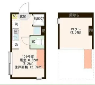 東京都練馬区富士見台3【アパート】の間取り
