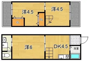 大阪府東大阪市御厨東2【一戸建】の間取り