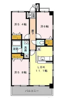 ハートヒルズ上大岡【2階】の間取り