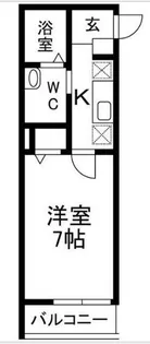 1Kの間取り画像