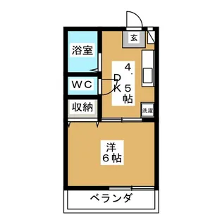 アイビーハイツC【1階】の間取り