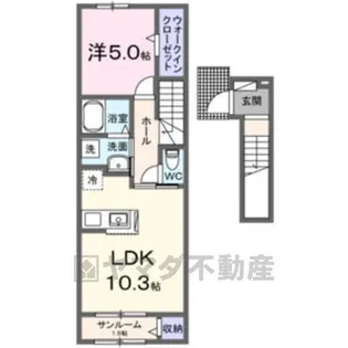 ロイヤル・鈴 H【2階】の間取り