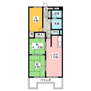 グランドハイリス上社【2階】の間取り