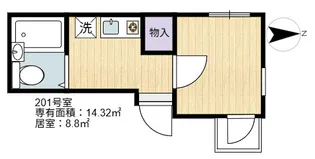 シャンテ東駒形【2階】の間取り