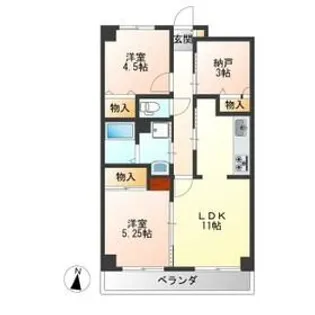 陽南イタリハイツ【2階】の間取り