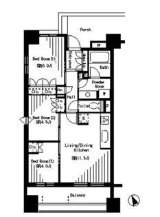 東京都豊島区北大塚2【マンション】の間取り