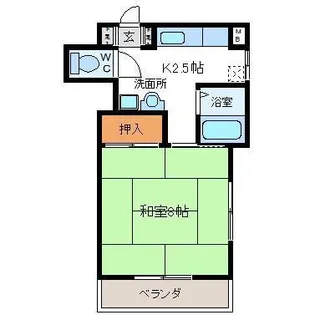 パレドール麓山【1階】の間取り