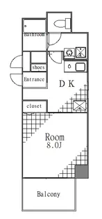 東京都中央区東日本橋2【マンション】の間取り