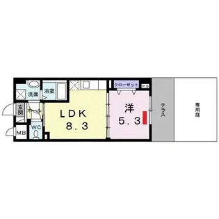 グレイスパグーロ J【1階】の間取り