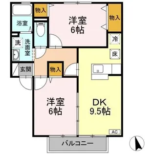 セジュールアルカディア B棟【1階】の間取り