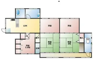 熊本県山鹿市鹿本町中分田【一戸建】の間取り