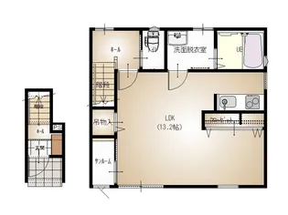 D BOX博労本町【2階】の間取り
