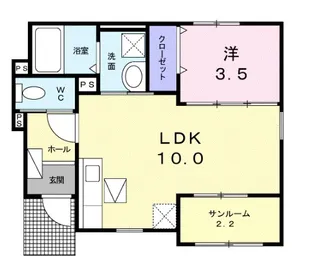 ジラソーレミヤ【1階】の間取り