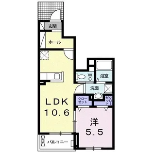 コンフォール・ドミール【1階】の間取り
