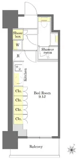 プライムメゾン白金高輪【3階】の間取り