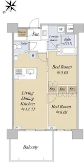 シティテラス立川【6階】の間取り