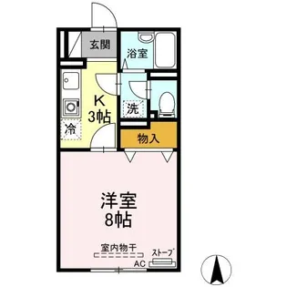 グリーンライフ桂木 A【2階】の間取り