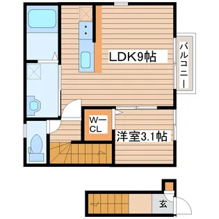アンビシオン岩沼中央【2階】の間取り
