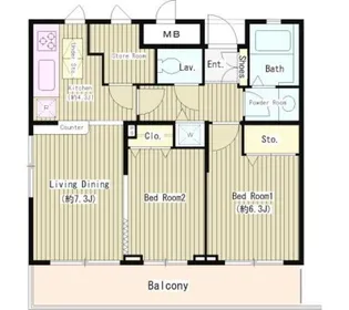 スクエア赤塚【1階】の間取り