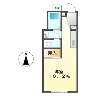 ハイツ椋本【1階】の間取り