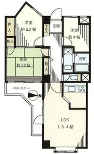 ディアハイム北品川【4階】の間取り