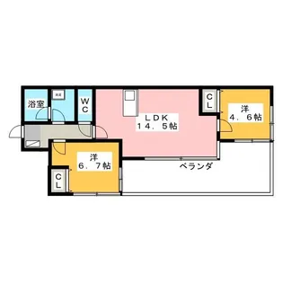 LANAI T GARDEN【2階】の間取り