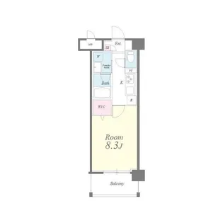 ポルト ボヌール セウ【4階】の間取り