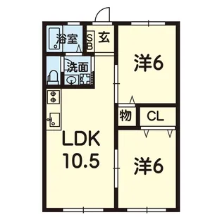 アーバンハウス江津【1階】の間取り