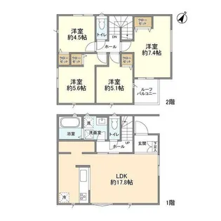 千葉県船橋市新高根3【一戸建】の間取り