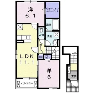 スウィートガーデン【2階】の間取り