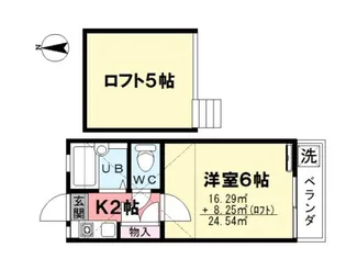 Imagawa Mid Graden Co-po6【1階】の間取り